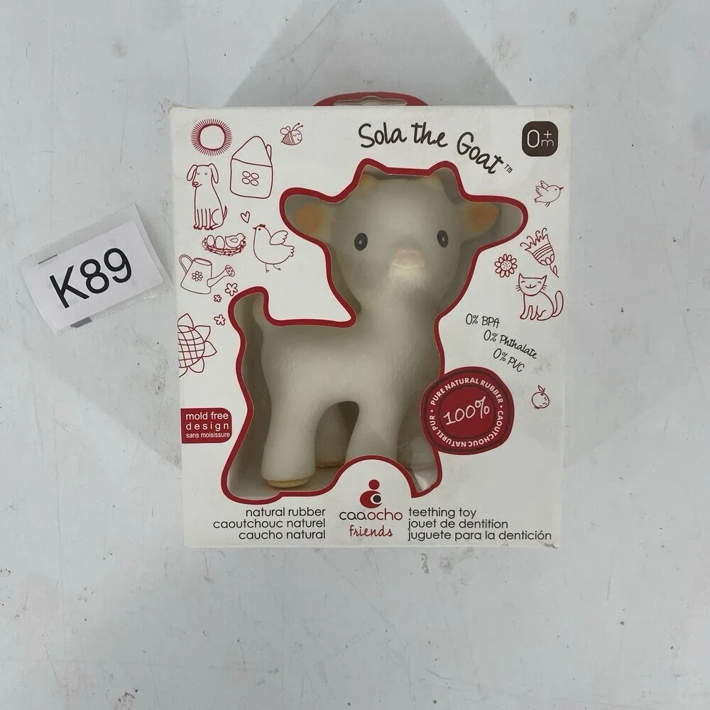 Sola the Goat Natural Rubber Teething Toy Baby Teether BPA Free Sensory Toy